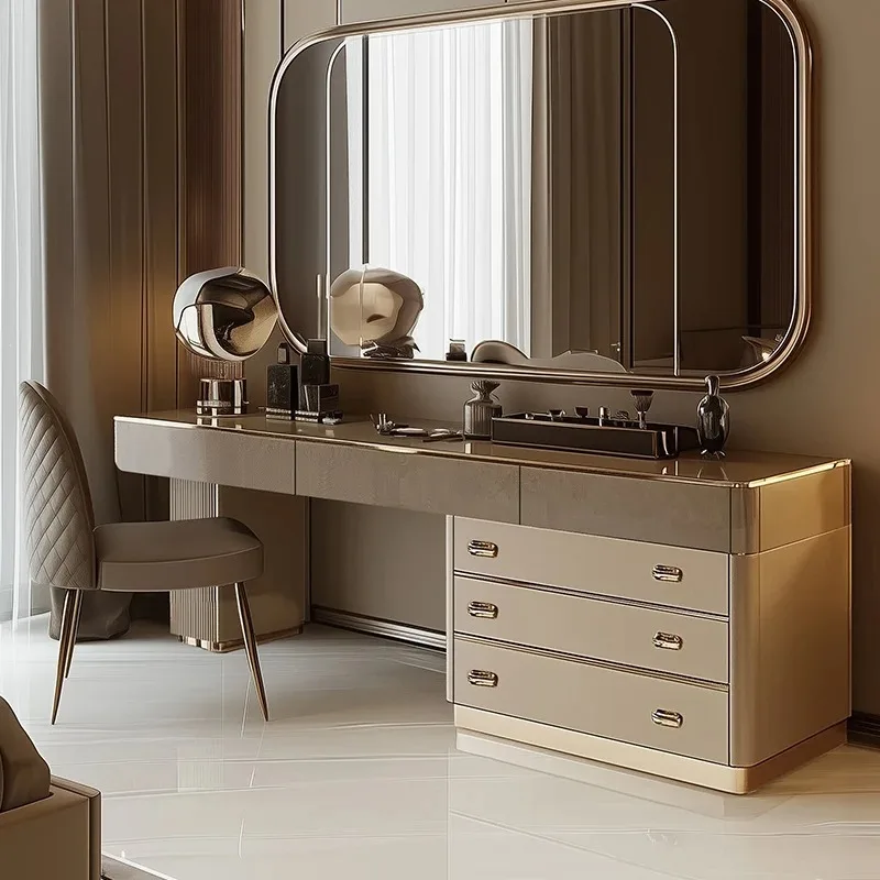 A Full Set Wooden Vanity Table - Beauty Makeup Vanity Set recension och pris