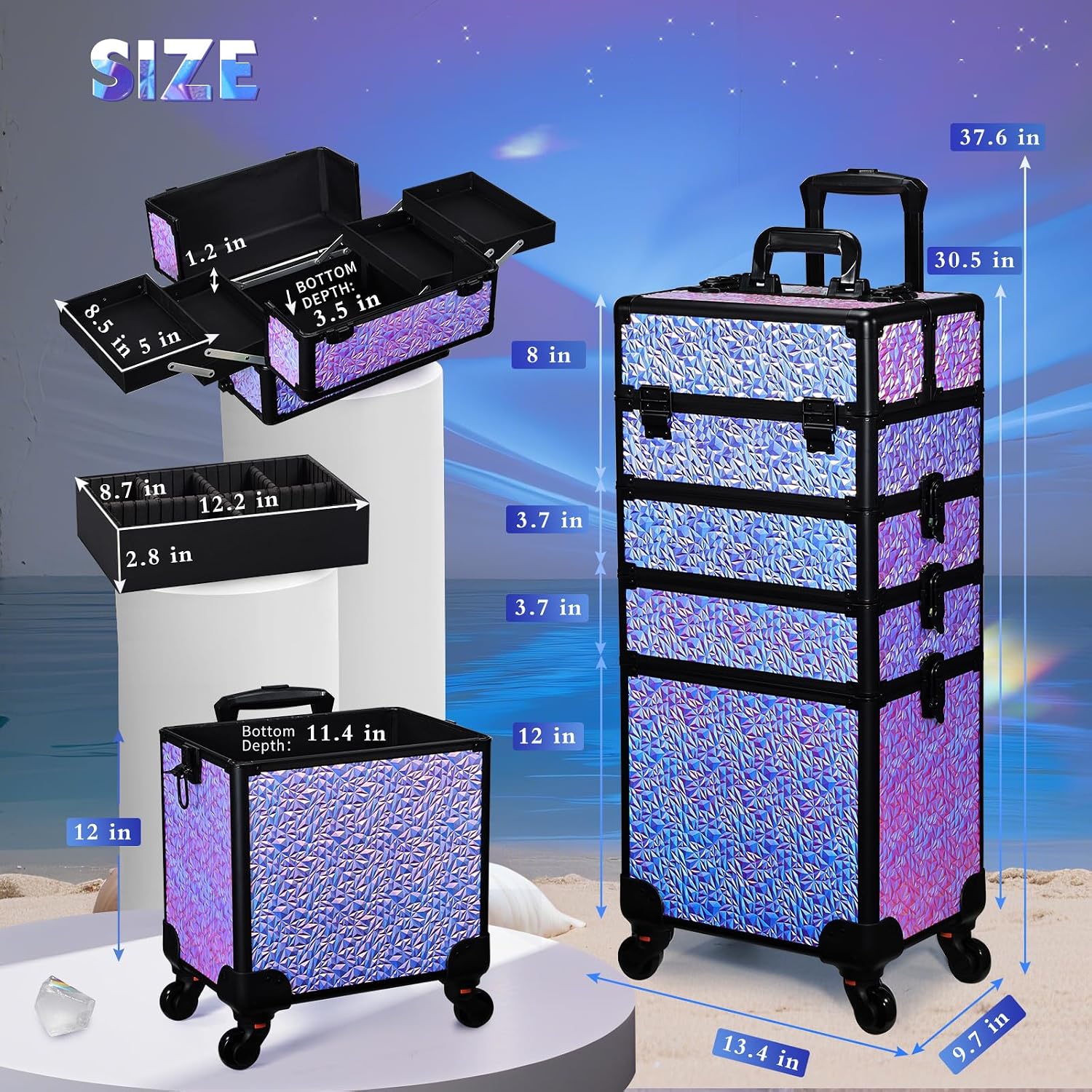 Rolling Makeup Train Case, Lar - Beauty & Makeup Katia Di Paola recension och pris